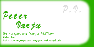 peter varju business card